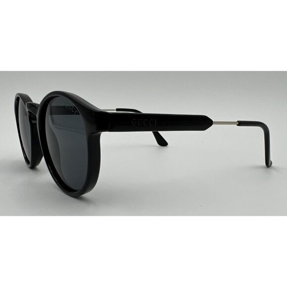 NIB-Gucci 6811 Retro Round Black Acetate/Metal Sunglasses - 49mm - Picture 5 of 12